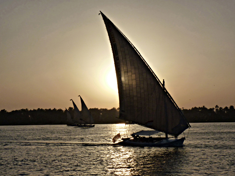 Three Feluccas Luxor